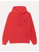 Red Stussy Oversized Hoodie