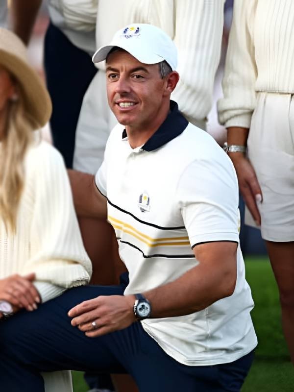Ryder Cup 2025 Rory McIlroy White Polo Shirt
