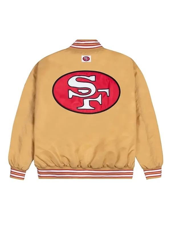 SF 49ers GOLF WANG Satin Bomber Jacket golden