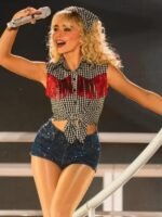 Sabrina Carpenter Austin City Limits 2025 Black Checked Shirt