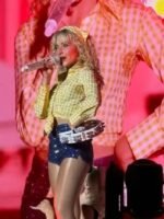 Sabrina Carpenter Austin City Limits 2025 Yellow Cropped Shirt