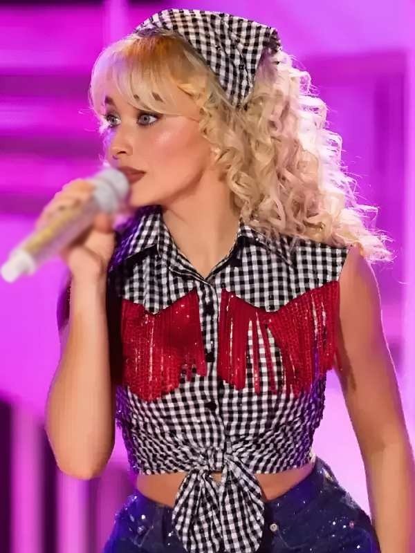 Sabrina Carpenter Austin City Limits Checkered Shirt