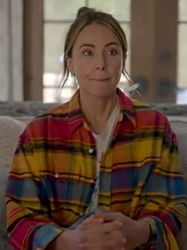 Shrinking S2 Christa Miller Plaid Colorblock Shirt