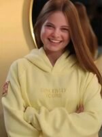 Sincerely yours Salish Matter Yellow Oversized Hoodie
