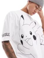 Stacey And Joe Season 02 Black & White Pokemon Pikachu Graphics T-Shirt
