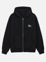 Stussy Zip-Up Black Hoodie