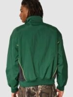 Stylish Green Racing-Inspired Graphic Jacket for Men