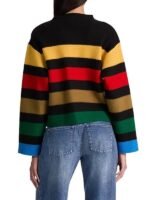 TV-Show The View 2025 Joy Behar Multicolor Striped Sweater Jacket