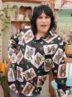 The Great British Bake Off Noel Fielding Black Joker Card Dices Printed Shirt