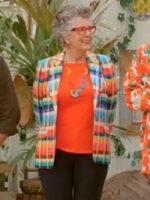 The Great British Bake Off S16 Prue Leith Multicolor Blazer