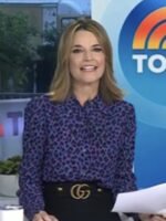 The Today Show 2025 Savannah Guthrie Purple Leopard Shirt