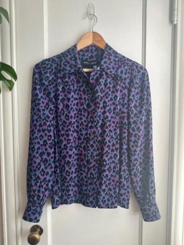 The Today Show Savannah Guthrie Purple Leopard Shirt