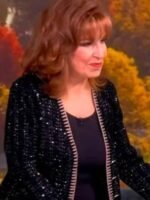 The View 2025 Joy Behar Black Metallic Tweed Cardigan