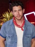 The Voice 2025 Nick Jonas Blue Denim Shirt