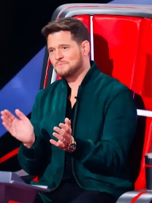 The Voice S28 Michael Buble Green Bomber Jacket