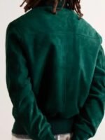 The Voice Season28 Michael Buble Green Suede Bomber Jacket