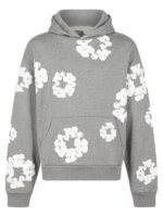 Unisex Denim Tears Pullover Hoodie Grey
