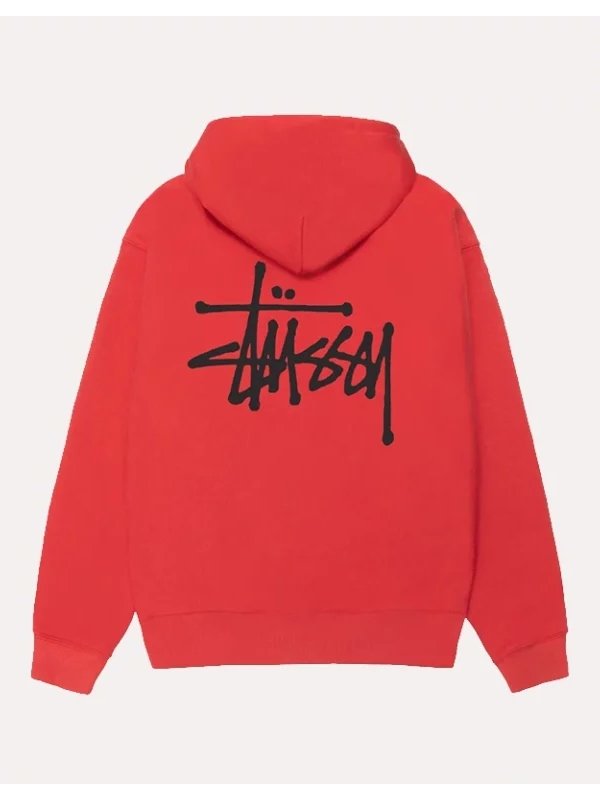 Unisex Red Stussy Hoodie