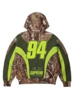 Unisex Supreme Fox Racing Zip-Up Hooded Sweatshirt