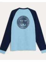 Adidas x Oasis Tour 3-Stripes Long Sleeves T-Shirt-Blue