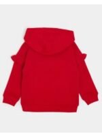 Christmas Santa Claus Printed Red Cotton Hoodie