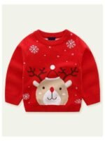 Christmas Snowflake & Deer Red Sweater