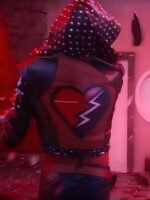 Descendants The Rise of Red Kylie Cantrall Black_Red Hooded Leather Jacket