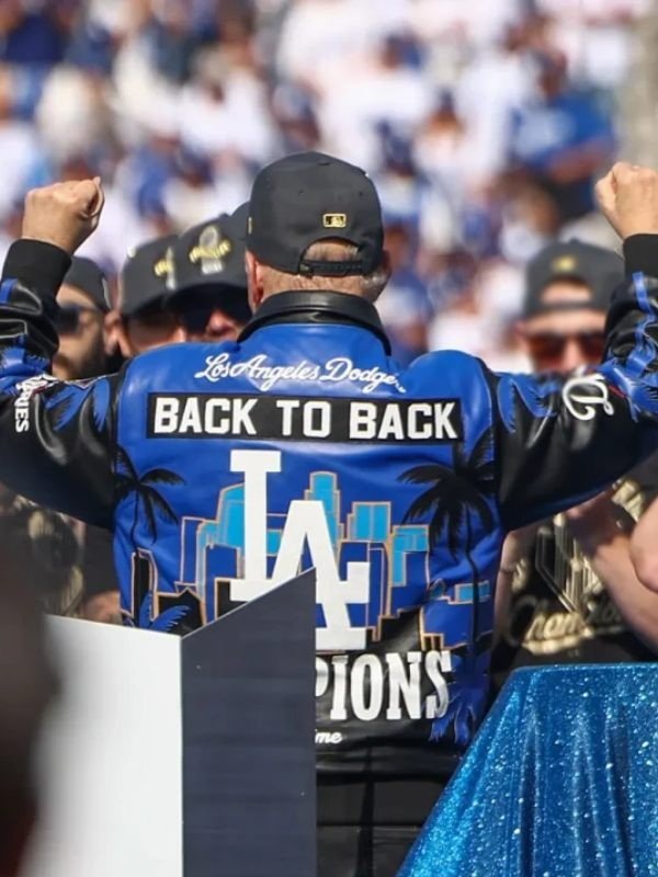 Dodgers World Series 2025 Celebration Stan Kasten Leather Jacket