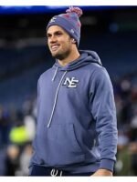 Drake Maye Patriots 2025 Rivalries Sideline Hoodie