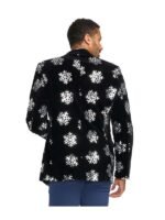 Finding Mr Christmas S02 Jonathan Bennett Sequined Snowflake Black Velvet Blazer