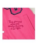 Gag City Varsity Jacket-Pink