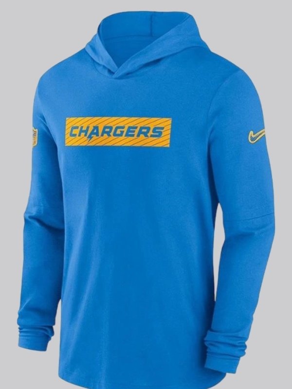 Jim Harbaugh 2025 LA Chargers Sideline Hoodie-Blue