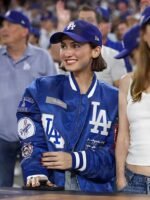 LA Dodgers vs Toronto Blue Maude Apatow LA Dodgers Blue Jacket