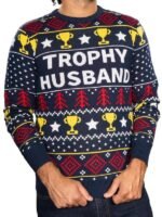 Live With Kelly And Mark Trophy Husband Blue Christmas Sweater