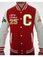 Merry Christmas Red Varsity Jacket