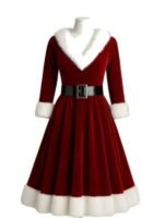 Mrs. Claus Red Velvet Christmas Dress