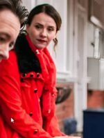 Natalie Clark Lost at Christmas True Double-Breasted Red Long Coat