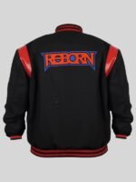 Recreated - Kavinsky Reborn Full-snap Black Varsity Jacket in Wool