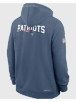 Recreation-Drake Maye Patriots Storm Blue 2025 Rivalries Sideline Hoodie
