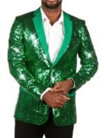 Sequin Christmas Green Blazer