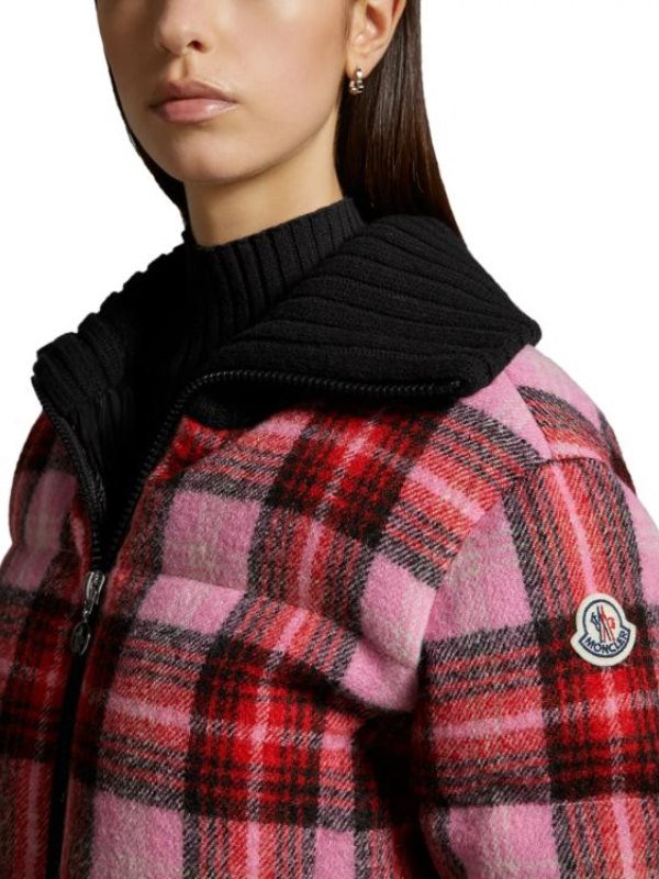 TV-Series The Five Dana Perino Pink And Red Plaid Puffer Jacket