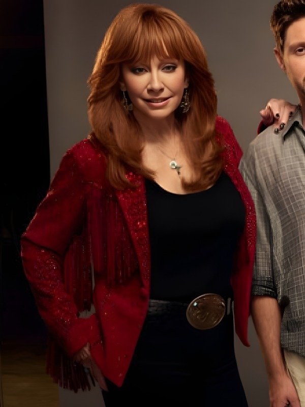 The Voice S28 Reba McEntire Fringe Embellished Jacket-Red