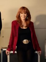 The Voice S28 Reba McEntire Red Fringe Embellished Jacket