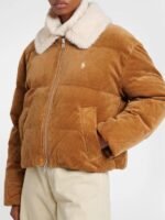 A Merry Little Ex-Mas 2025 Emily Hall Corduroy Puffer Jacket-Brown