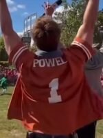 Glen Powell Kristin Juszczyk Texas Longhorns Half sleeves Shirt