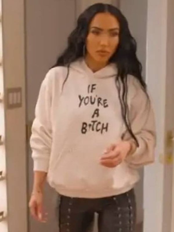 Selling Sunset Bre Tiesi White Print Hoodie