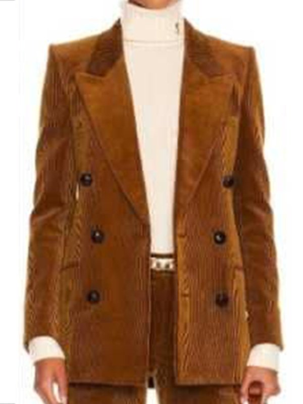 The Morning Show Season03 Julianna Margulies Brown Corduroy Coat
