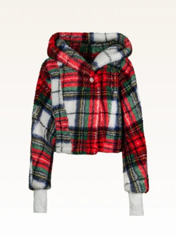 2025 Today Show Jill Martin Plaid Sherpa Jacket
