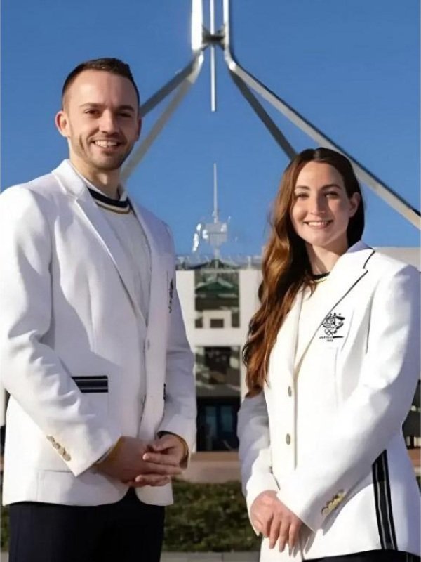 2026 Australia Milano Cortina White Blazer