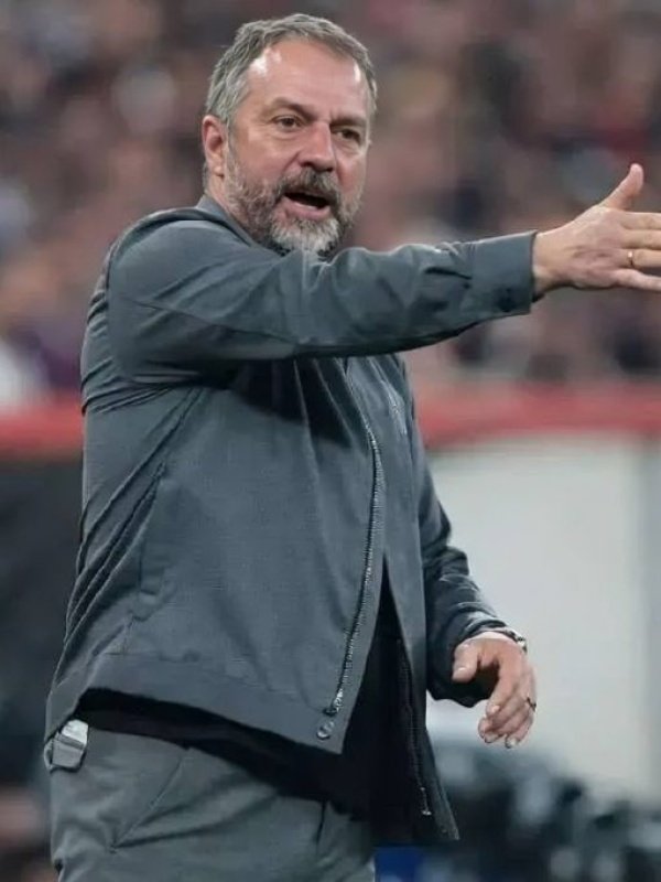 2026 Hansi Flick Grey Cotton Jacket